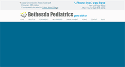 Desktop Screenshot of bethesdapediatrics.com